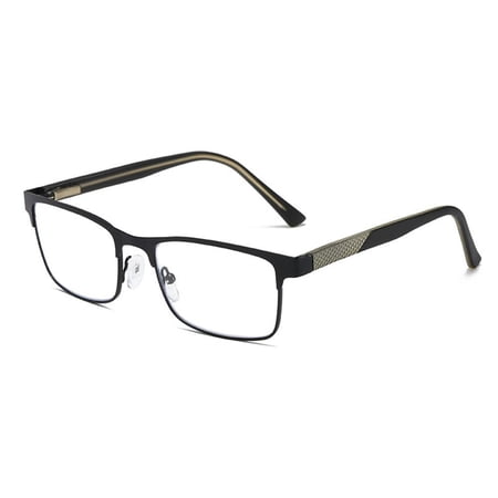 Office Vintage Classic Simple Anti-Blue Light Business Reading Glasses Eye Protection Ultra Light Glasses BLACK STRENGTH 250
