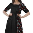 thumbnail image 5 of Moomaya Short Sleeve Partywear Viscose Santoon Scoop Neckline Dress For Women, 5 of 5