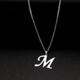 thumbnail image 1 of Collar de acero inoxidable 316L para mujer, colgante con 26 letras de la A la Z, inicial minimalista, alfabeto grande, regalo de joyería, 1 of 4