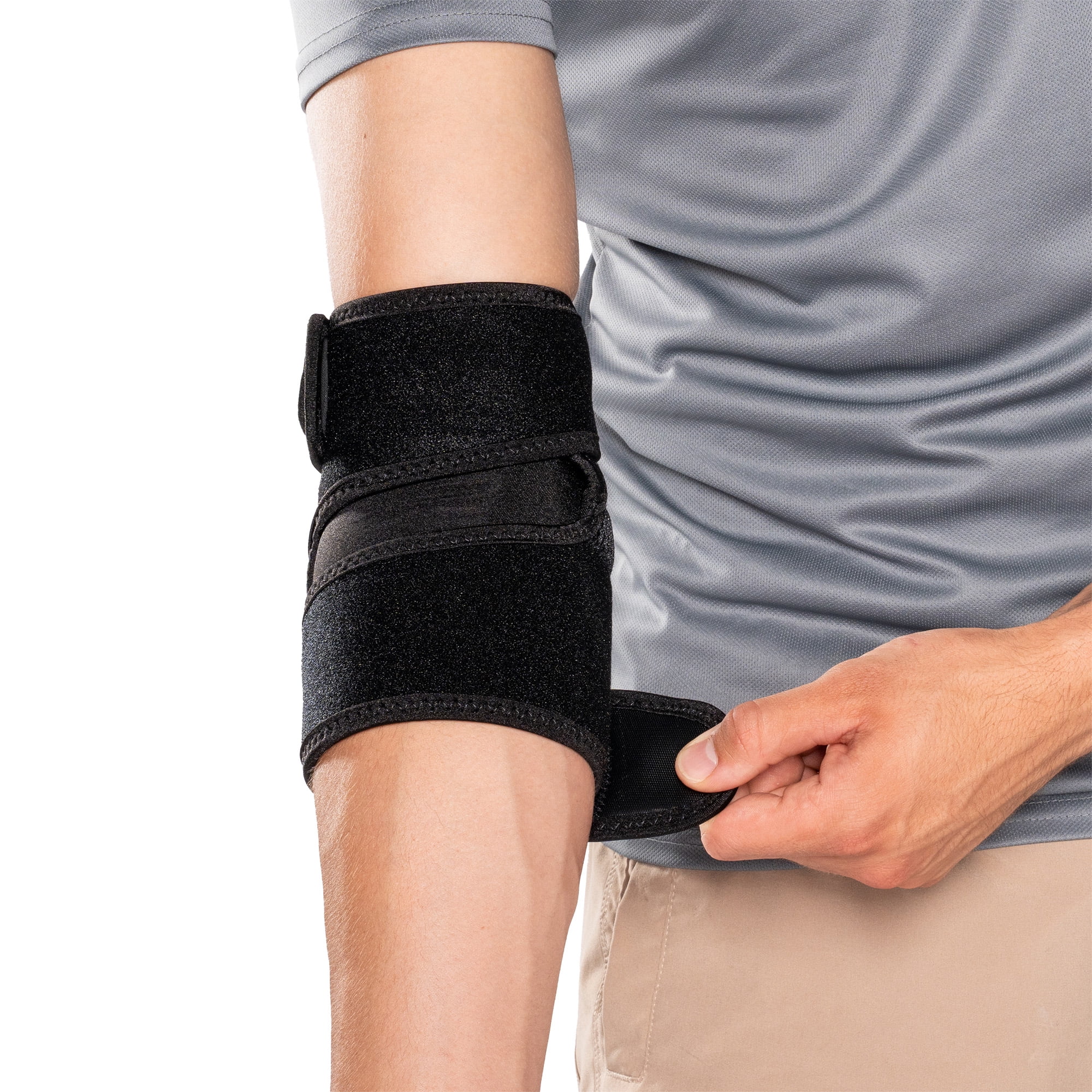 (2 pack) Mueller® Adjustable Elbow Support, One Size Fits Most, Compression Elbow Brace