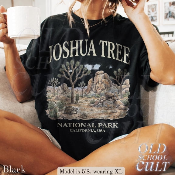 Joshua Tree National Park Vintage 90s Graphic T-Shirt, Retro California Desert USA Nostalgia Tee, Unisex Cotton T-Shirt, Sizes S-3XL