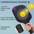 thumbnail image 4 of Pickleball Paddles Set Of 1, Fiberglass Surface, Fluid Smoke Aurora Art Style, 1 Paddle, 2 Balls & Bag, 4 of 5