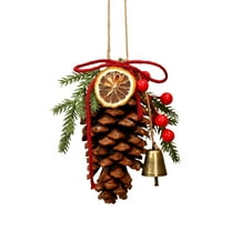 Cheapark Christmas Bow & Pine Cone Ornaments - Cinnamon-Scented Simulated Pendants for Home Christmas Tree Arrangement, Holiday Decor