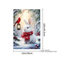 thumbnail image 4 of JOOCAR White Bunny with Red Scarf and Cardinal Lantern Garden Flag for Winter Christmas Home Outdoor Garden Yard Door Decor 12x18 inch, 4 of 5