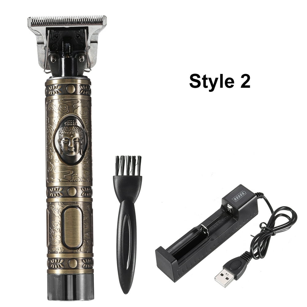 Men Vintage Hair Trimmer Rechargeable Electric Hair Clipper