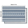thumbnail image 6 of Blue and White Geometric Striped Pattern Summer Placemats Table Placemats Set Of 4-Linen Kitchen Washable Placemats Table Mats 11.8"x17.7"Non-Slip Heat Resistant, 6 of 6