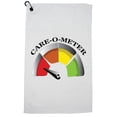 thumbnail image 1 of Care-O-Meter With Needling Pointing to Don't Care Golf Towel with Carabiner Clip, 1 of 5