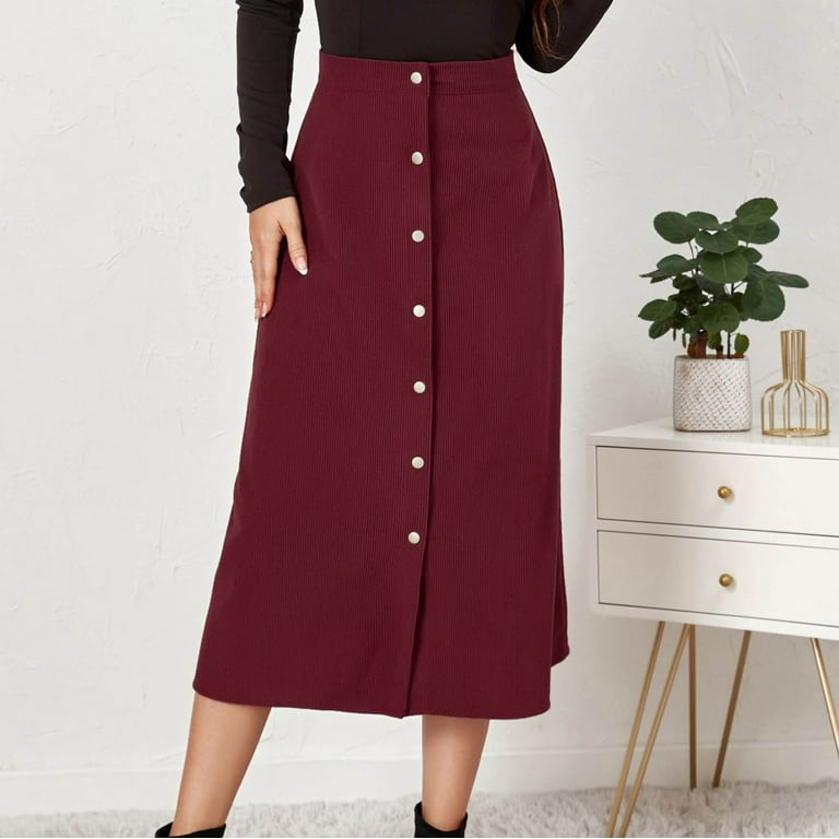 Women's corduroy top skirt queen size