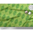 thumbnail image 2 of Soimoi Green polyester Crepe Fabric Triangle Art Geometric Print Fabric by Yard 52 Inch Wide, 2 of 5