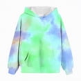 thumbnail image 5 of Towmus Cute Hoodies for Teen Girls Tie-Dye Hooded Thickened Warm Sweatshirts Pullover Blouse Tops Out With Pockets 1-14 Years, 5 of 5