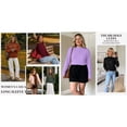 thumbnail image 6 of TARAINYA Women Mock Neck Pullover Sweatshirt Long Sleeve with Thumb Holes Casual Oversized Tops, 6 of 7