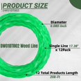 thumbnail image 2 of 0.080'' 208Ft DWO1DT802 Replacement String Trimmer Line Compatible with Dewalt DCST922P1 DCST925 DCST925B DCST972 DCST972B DCST925M1 DCST920B DCST970B String Trimmer,Heavy Duty Trimmer String, 2 of 7