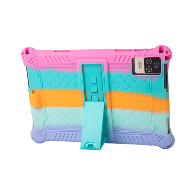 10.1 Universal Case Soft Silicone Tablet Funda for 10 10.1 inch Android Tablet PC Shockproof Stand Cover Case L 9.57in W 6.42in Colorful Pink 10.1 inch Tablet