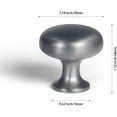 thumbnail image 2 of Goo-Ki 10 Pack Matte Gray Cabinet Handles Round Drawer Knobs For Kitchen Cabinet Door Hardware SINGLE Hole Center, 2 of 4