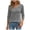 Grey, variant on COMVALUE 3/4 Length Sleeve Womens Tops Dressy Casual Blouses for Women 2026 Trendy V Neck T Shirts Summer Clothes Grey for Size XXL