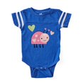 thumbnail image 1 of CafePress - Pink Ladybug - Cute Infant Baby Football Bodysuit, 1 of 1