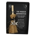thumbnail image 5 of Wicca Witch Broom Magick Broomstick W/ Pentagram Triple Moon Pendant Lucky Charm, 5 of 8