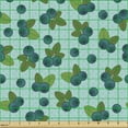thumbnail image 2 of Nature Fabric by the Yard, Forest Blueberries on Polka Dots Wild Fruits Herbs Botanical Pattern, Upholstery Fabric for Dining Chairs Home Decor Accents, Pale Blue and Dark Teal by Ambesonne, 2 of 5