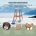 thumbnail image 4 of WestinTrends Malibu HDPE Outdoor Patio 29" Bar Stool Saddle Seat, Teak, 4 of 14