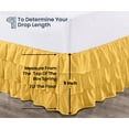 thumbnail image 5 of SGI Bedding 11 Inch Multi Ruffled Bed Skirt | Microfiber Bed Skirt | Fade Resistant, Wrinkle Free, Anti-static, Decorative, Extra Storage Space, Clutter-Free | Full, Golden, 5 of 8