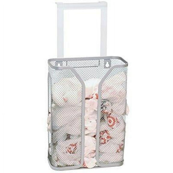 decobros over the cabinet door bag holder, silver