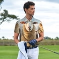 thumbnail image 3 of Sikiie Cute Prairie Sheep Herd Print Men's Short-sleeved POLO Shirts, Button-down Shirts and T-shirts are Suitable for Vacation, Leisure and Business-Small, 3 of 6