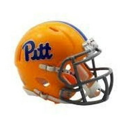 Riddell Mini Replica Throwback Helmet - Pittsburgh Panthers Helmet - Riddell Replica Mini - Speed Style - Throwback Gold Script