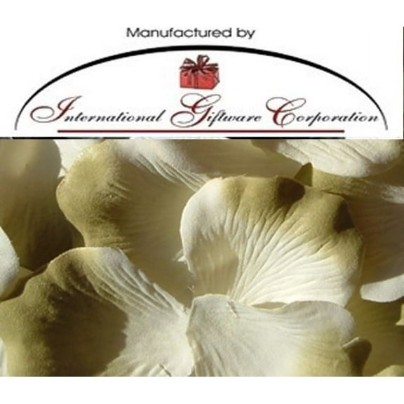 White / Sage Green - Two Tone - 100 Silk Rose Petals Wedding Favors - Solid Colors - Wedding Reception and Party Supplies