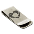 thumbnail image 1 of Stainless Steel Camera Shutter Heart Engraved Money Clip Credit Card Holder, 1 of 1