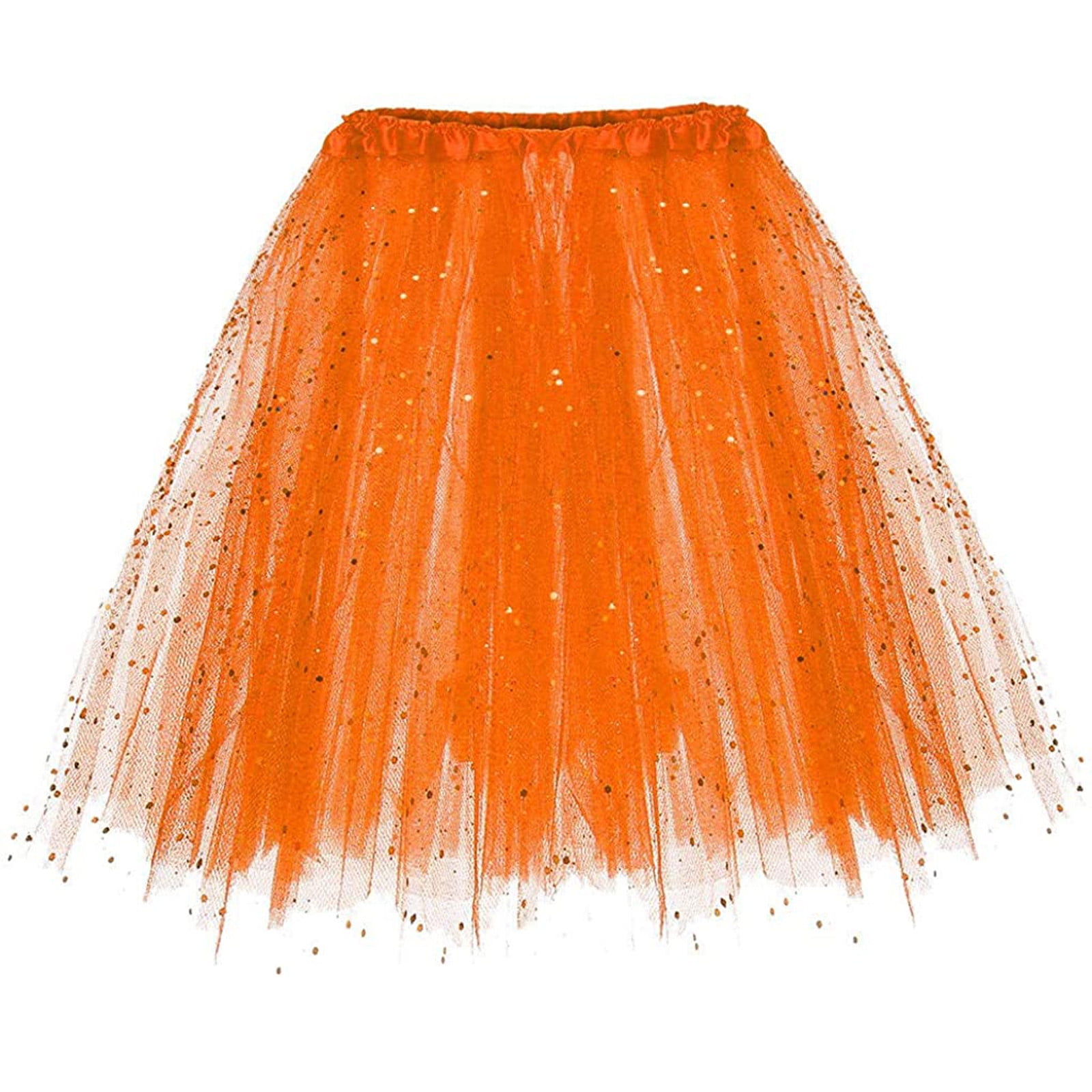 tij keten Decoderen Alueeu 2022 summer skrits Women Petticoat Ballet Petticoat Underskirt Swing  Tutu Princess Skirt Hippy Cute New Skirt Orange - Walmart.com
