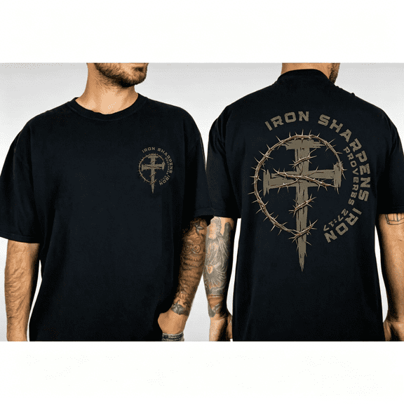 Iron Sharpens Iron Christian Gym Shirt Gym Pump Christian Clothes Proverbs Bible Verse Shirt Christian Streetwear Jesus Christian Man Shirt