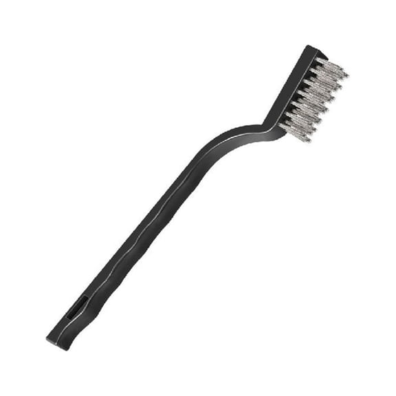 10 PCS MINI Wire Brushes, Stainless Steel Brush Set, Curved Handle Scratch Toothbrush, Cleaning Welding Slag and Rust