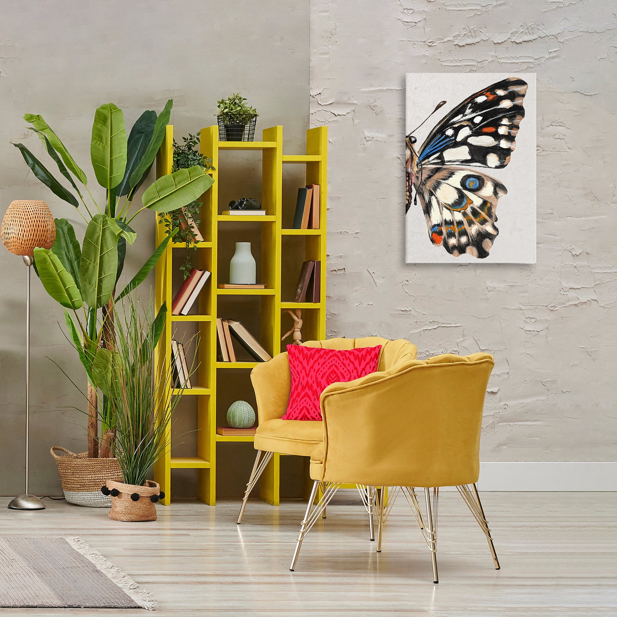 Stupell Industries Butterfly Wing with Spots Animals & Insects Painting Gallery Wrapped Canvas Art Print Wall Art, 20 x 30