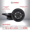 thumbnail image 5 of Crunch 300 Watts 6.5-Inch 3-Way 4 Ohms Steel Basket CS Speakers, Black | CS-653, 5 of 13