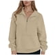 thumbnail image 2 of HongQid Women's Half Zip Sweatshirts Fleece Stand Collar Long Sleeve Oversized Pullovers with Pockets, 2 of 5
