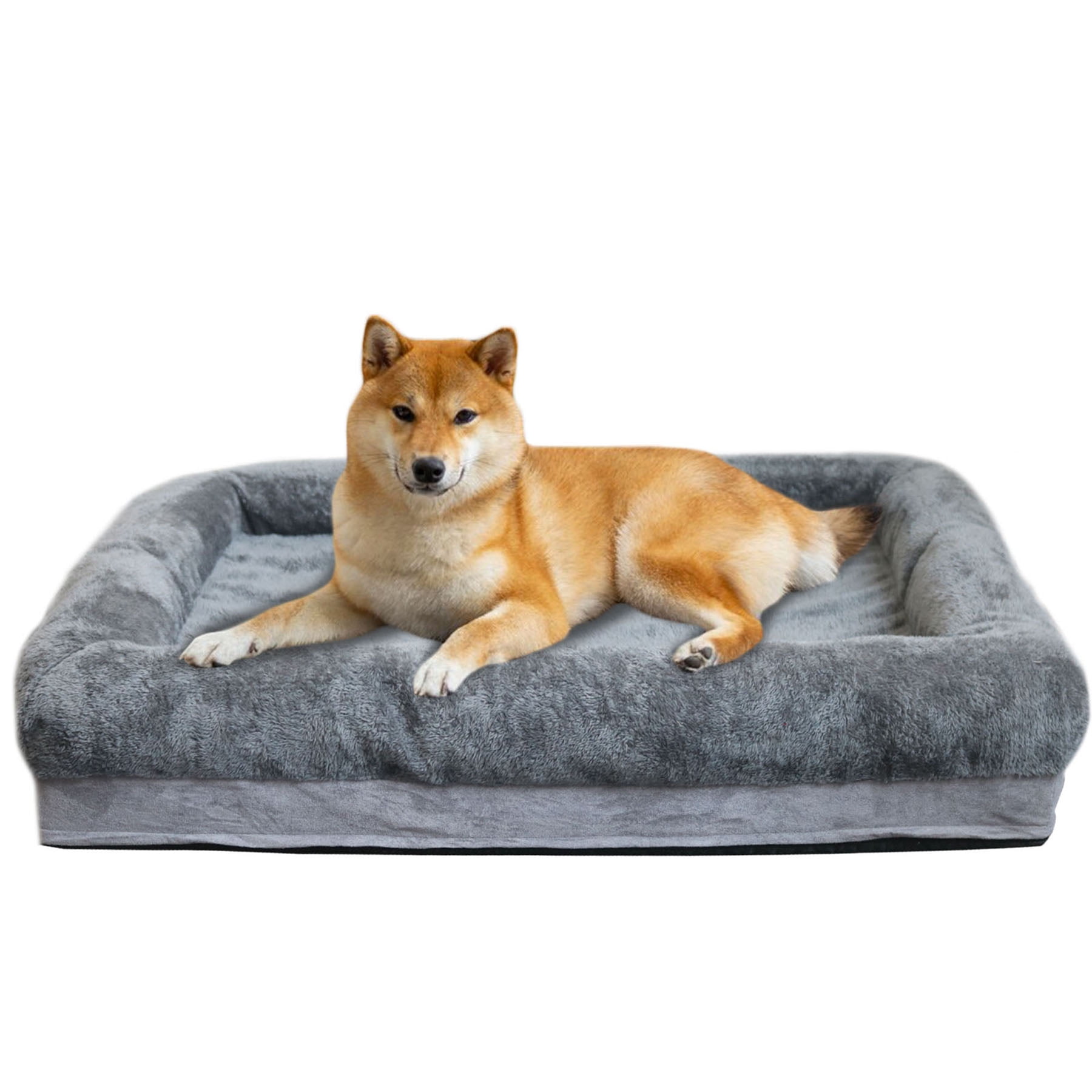 S-HOME Memory Foam Extra Large Dog Bed Waterproof Couch with Removable Cover Design Non-Slip Bottom For Extra Large Dogs, Width 26In
