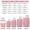 thumbnail image 2 of imerelez Luggage Sets 6 Piece with Duffel Bags, Hardside Expandable Suitcases with Spinner Wheels TSA Lock, Pink, 2 of 7