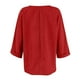thumbnail image 5 of Ailaofu Women's V Neck Summer Tops Casual Henley Button Down T Shirts, 5 of 5