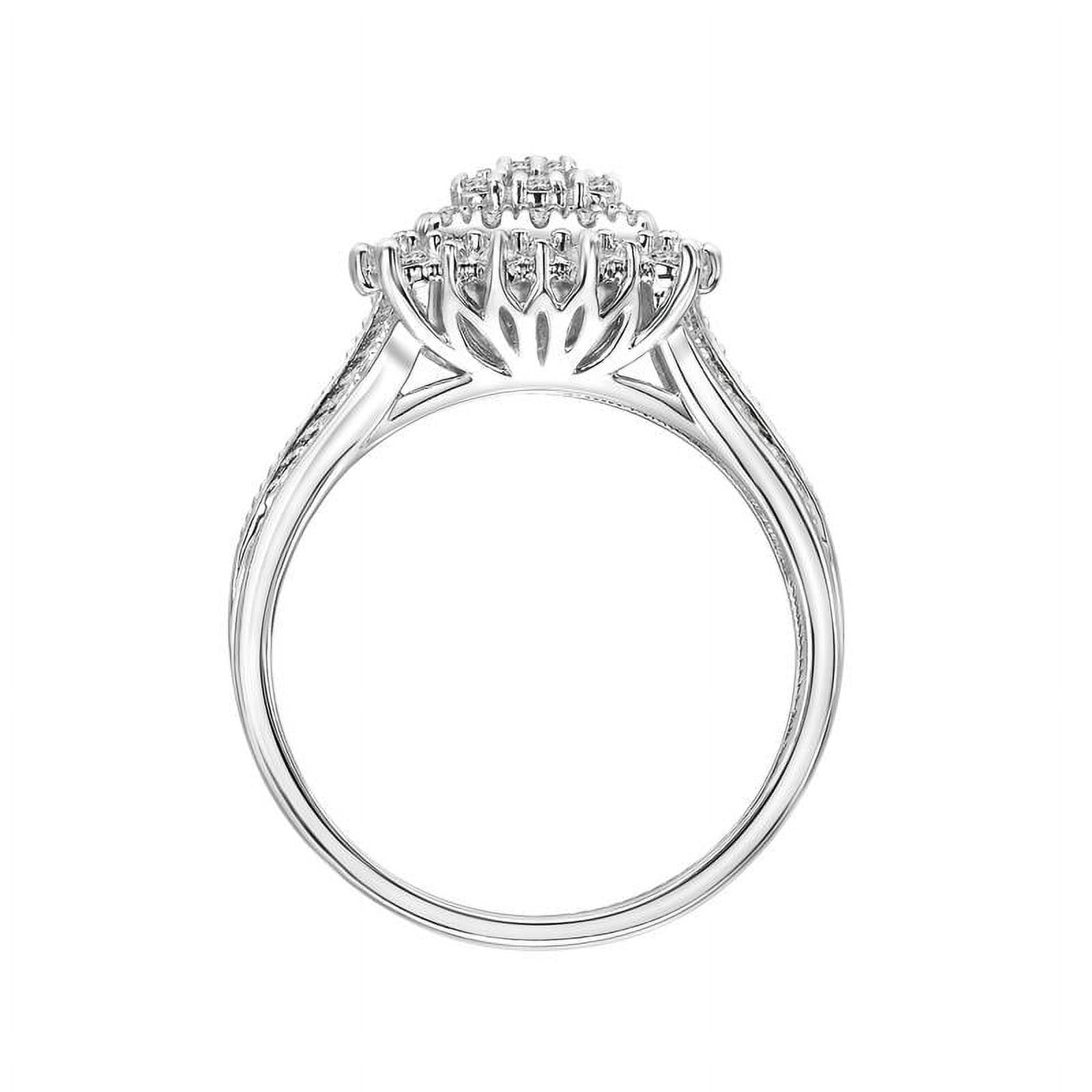 1/3ctw Certified Genuine Diamond 10KT White Gold Ladies Cushion Limited Edition Ring by Keepsake