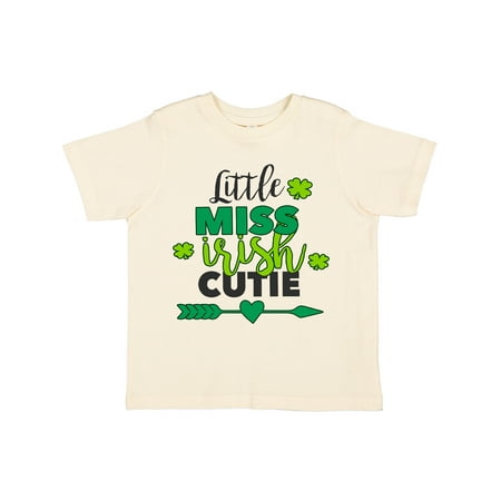 

Inktastic Little Miss Irish Cutie with Shamrocks and Arrow Gift Toddler Toddler Girl T-Shirt