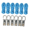 thumbnail image 2 of DYNWAVECA Rope with Roller Tensioner Heavy Duty Multipurpose Professional Paracord Adjuster Rope Tightening Tool for Outdoor Gear Tarps 6 Ropes 6 Hooks, 2 of 8