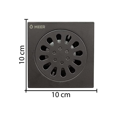 thumbnail image 2 of CNX, Resumidero Cuadrado 4" x 4" Color Negro Mate (10 cm * 10 cm) Meer RES-009, 2 of 4