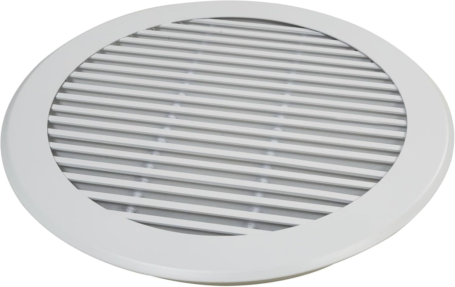 Round Ceiling Diffuser for Bathroom Kitchen Garage Duct Ventilation Use for Ceiling & Walls HVAC White Gable Grille Aluminium Register Circular Outlet Roofing Soffit Vent (6 Inch Neck Size)
