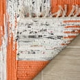 thumbnail image 4 of SAFAVIEH Montauk Eglantine Checkered Cotton Area Rug, Orange/Multi, 4' x 6', 4 of 6
