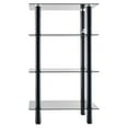 thumbnail image 5 of 4-Tier Corner AV Stand - Tempered Glass Media Shelf for DVD Player, Stereo, Audio Rack, Tower & Components, Sturdy & Stylish, 5 of 11