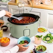 Beautiful 6 Qt Programmable Slow Cooker, Sage Green by Drew Barrymore