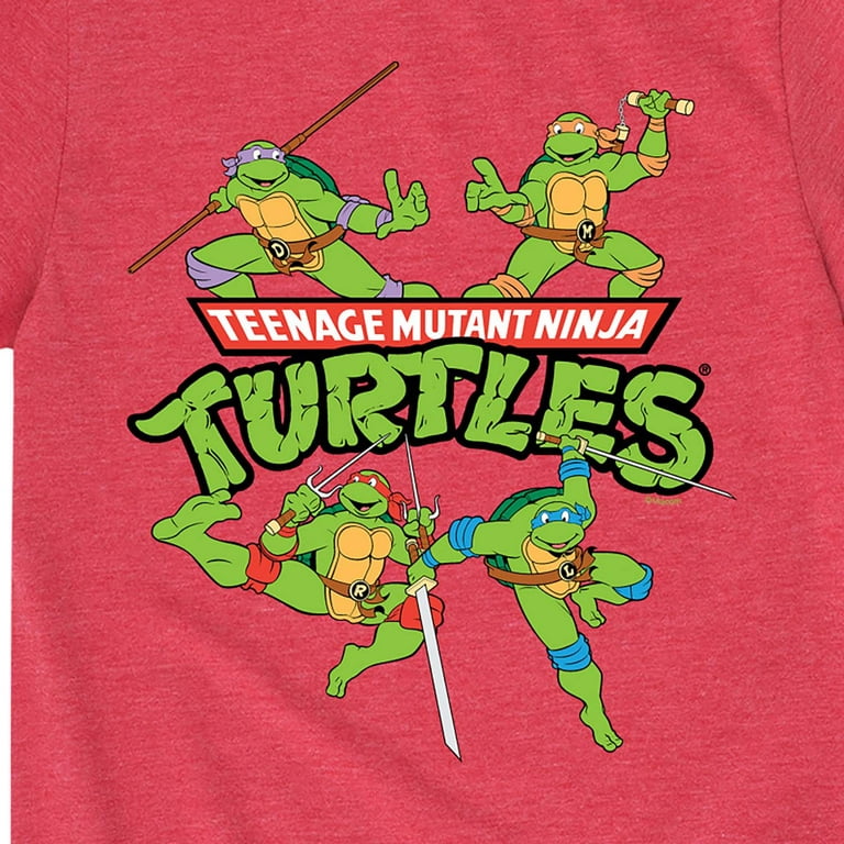 Teenage Mutant Ninja Turtles - Ninja Turtles - Toddler and Youth Short Sleeve Graphic T-Shirt, Toddler Unisex, Size: Small, Red