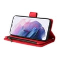 thumbnail image 6 of SaniMore Case for Samsung Galaxy S22 Plus 6.1" 2022, PU Leather Zipper Wallet Cover [RFID Blocking] Card Slot Magnetic Clsap Flip Folio with Wrist/Crossbody Strap Kickstand Full Protective Cover, Red, 6 of 17