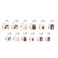 thumbnail image 2 of 24PCS/BOX Fashion Reusable French Gold Lines with Jelly Stickers Aurora Blur Cat Eye Flower Love Press on Nails Fake Nail False Nail Nail Tips DY1370-B7, 2 of 8