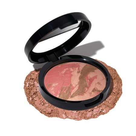 LAURA GELLER NEW YORK Baked Blush-n-Bronze Marbleized 2-in-1 Sculpting Bronzer Blush - Tropical Bronze - Contour Face with a Radiant Flush